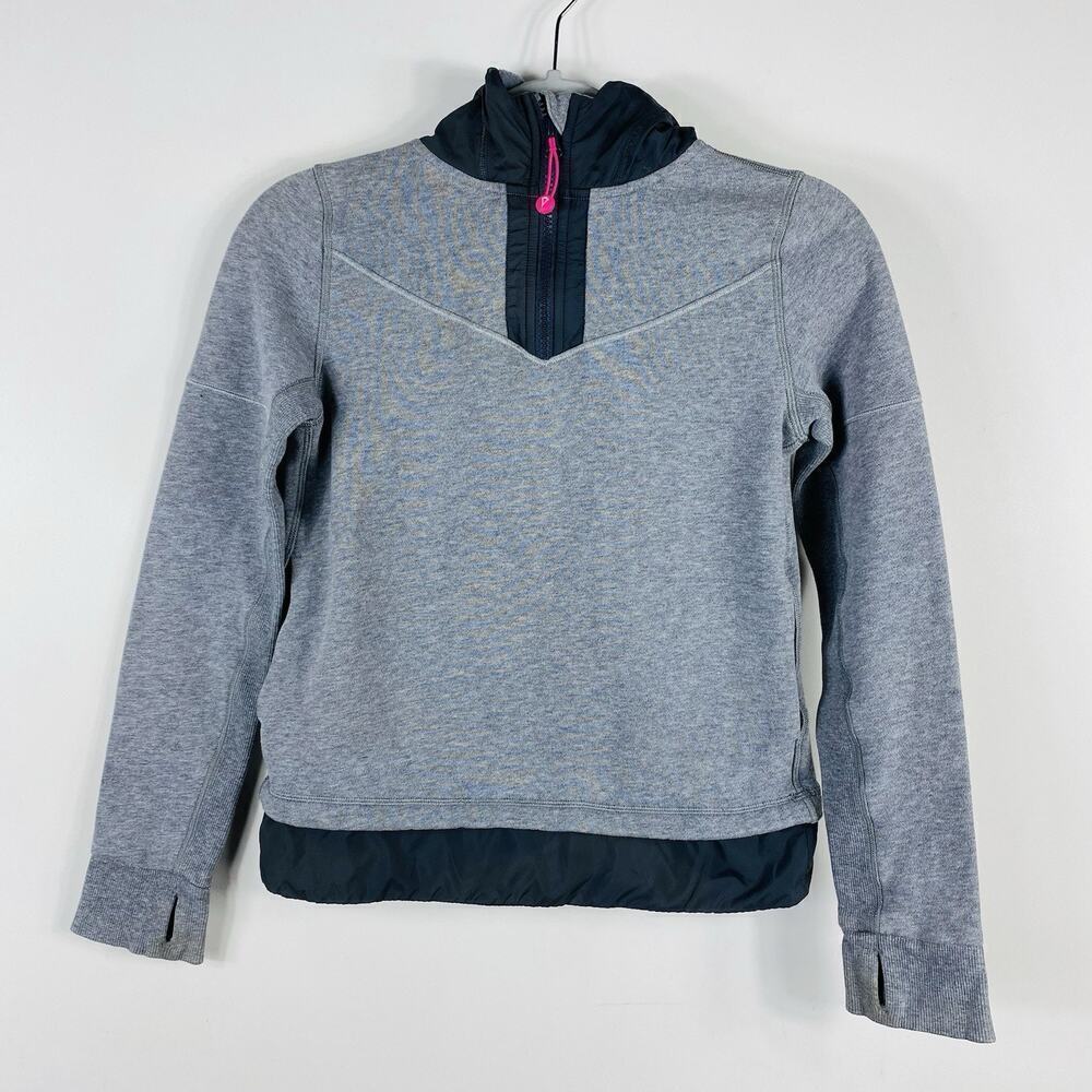 Ivivva Lululemon Girls Size 10 Drills And Frills Pullover Hoodie Gray